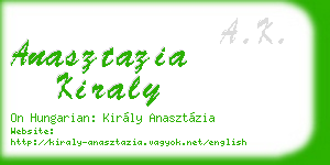 anasztazia kiraly business card