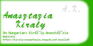 anasztazia kiraly business card